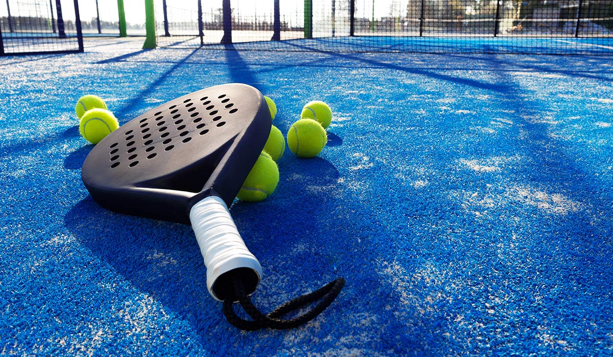 blue padel turf